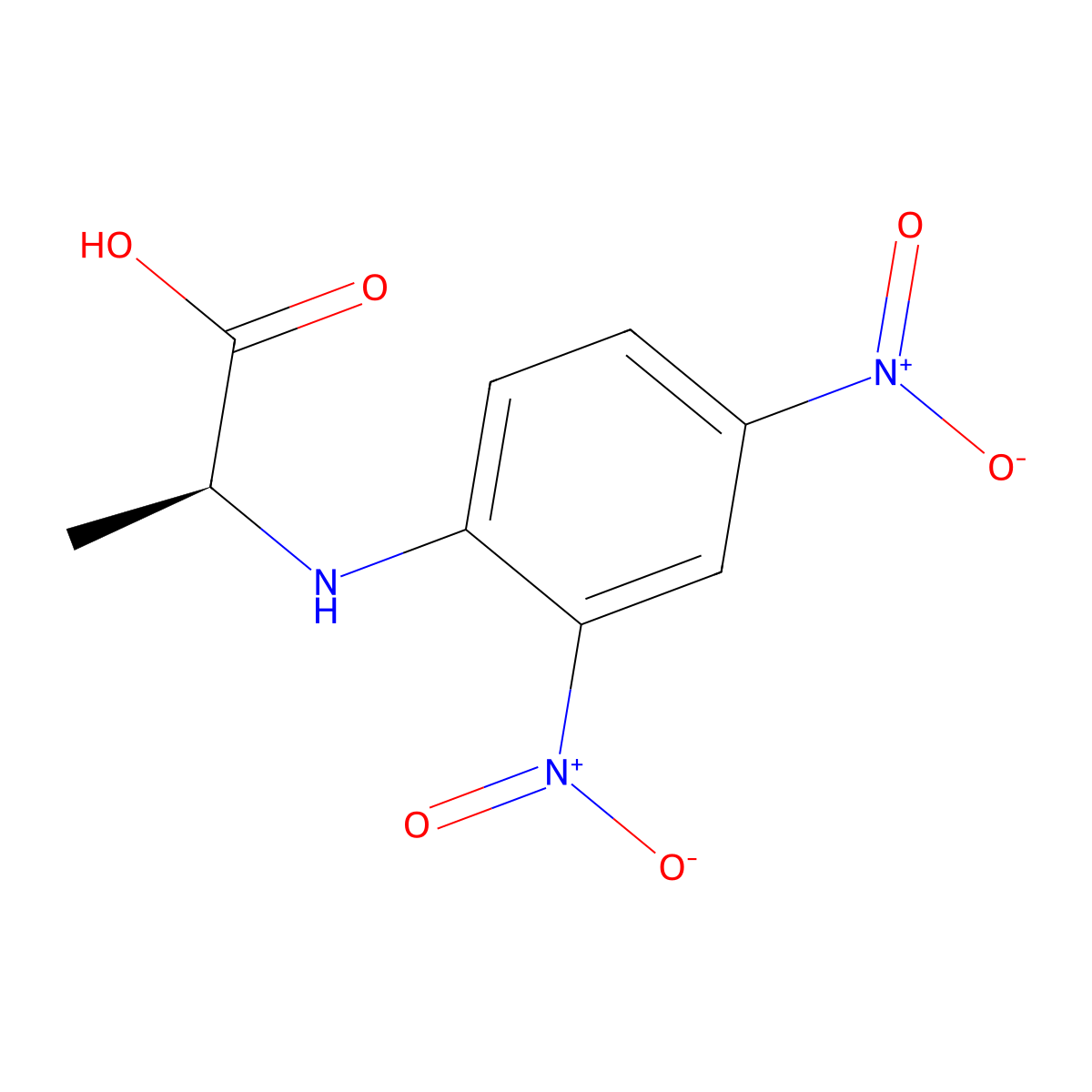 N-(2,4-Dinitrophenyl)-L-alanine molecular structure, CAS 1655-52-3
