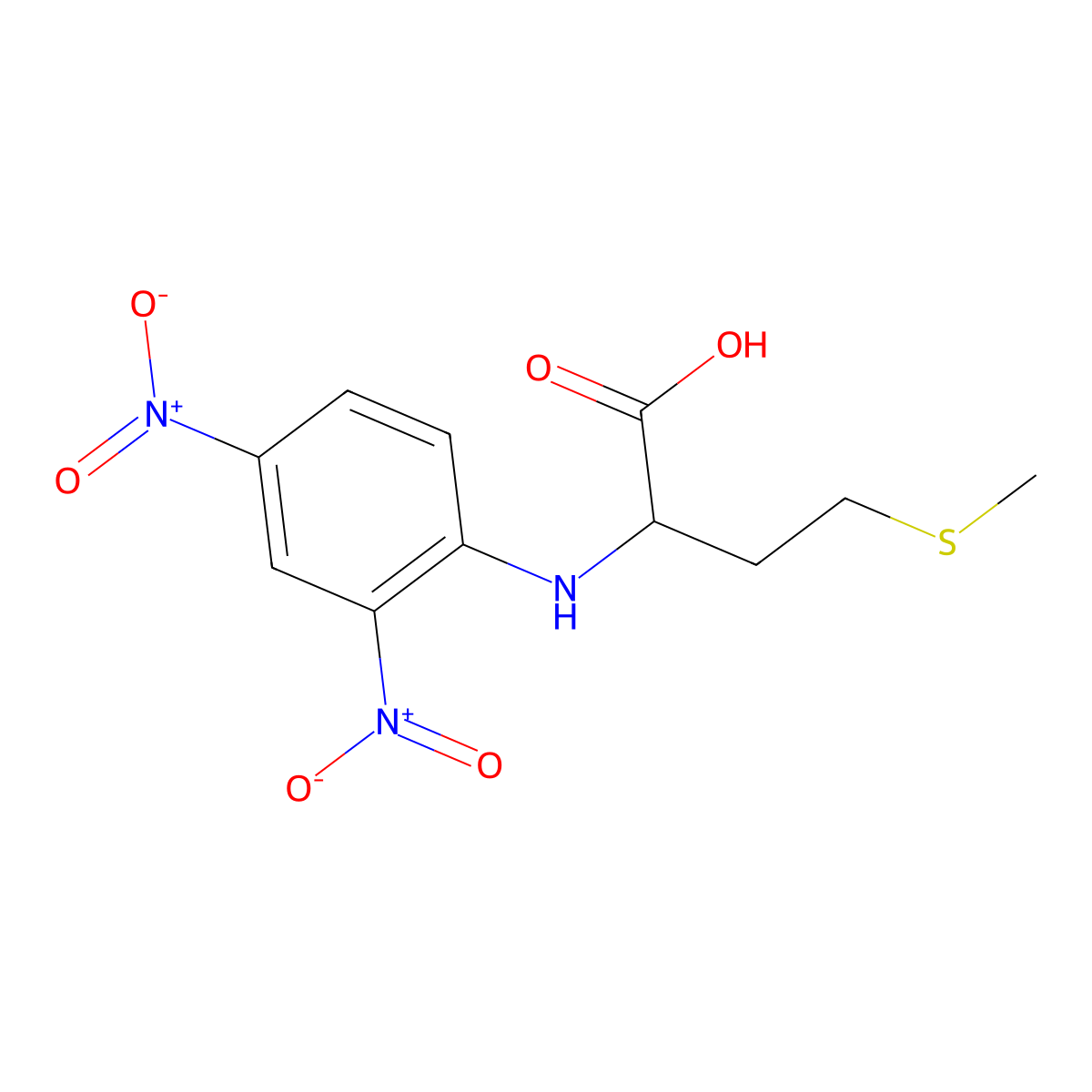 Methionine, N-(2,4-dinitrophenyl)- molecular structure, CAS 1655-53-4