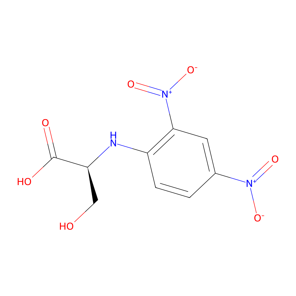 N-(2,4-Dinitrophenyl)-L-serine molecular structure, CAS 1655-64-7