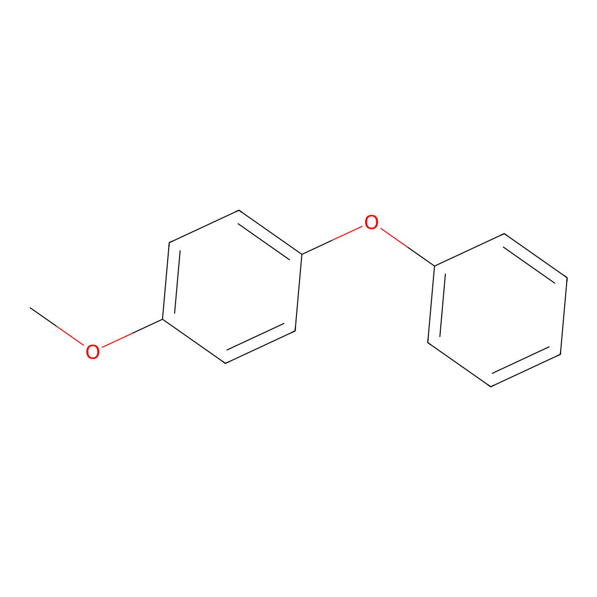 Benzene, 1-methoxy-4-phenoxy- molecular structure, CAS 1655-69-2