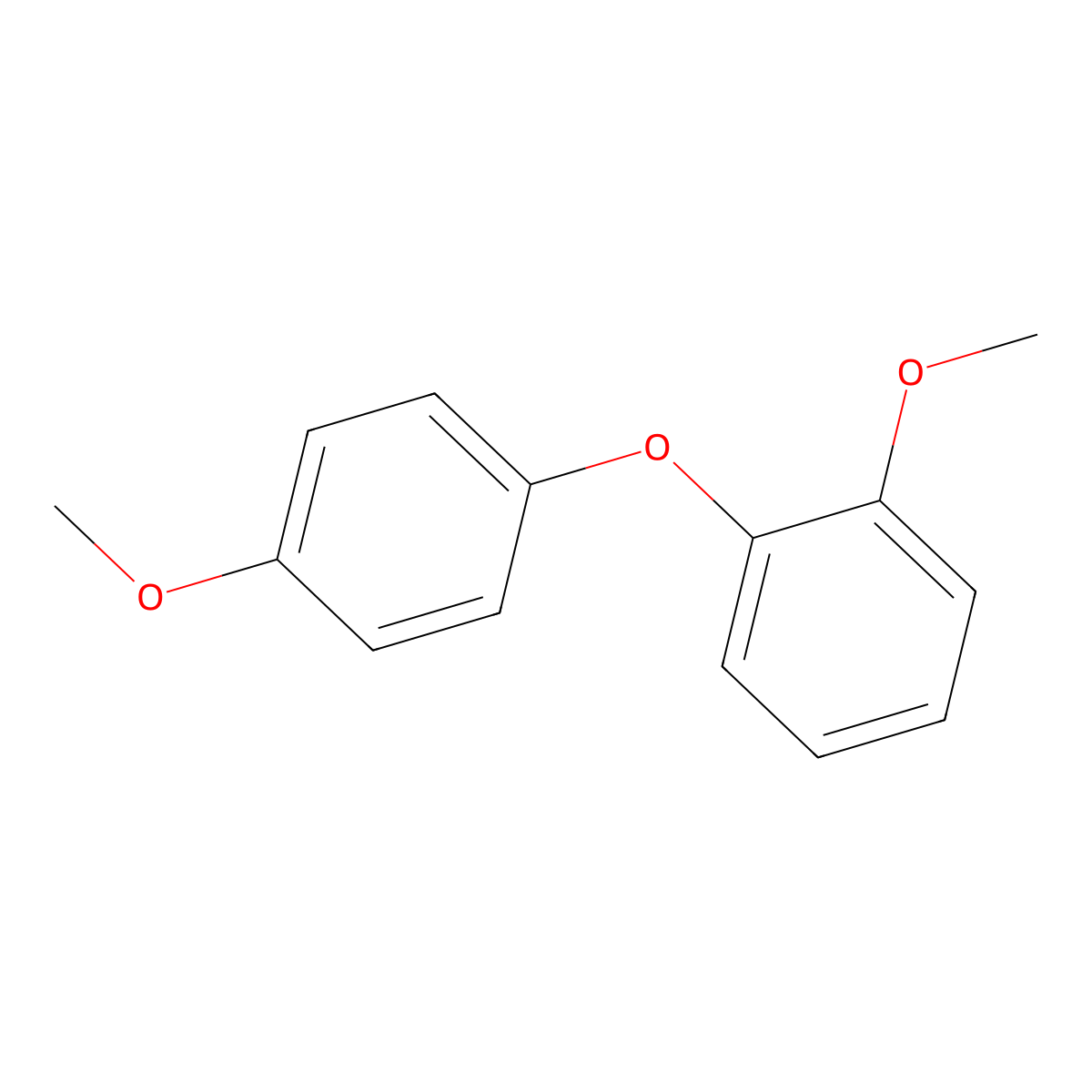 Benzene, 1-methoxy-2-(4-methoxyphenoxy)- molecular structure, CAS 1655-72-7