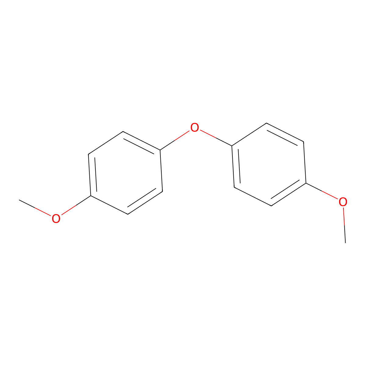 Benzene, 1,1'-oxybis[4-methoxy- molecular structure, CAS 1655-74-9