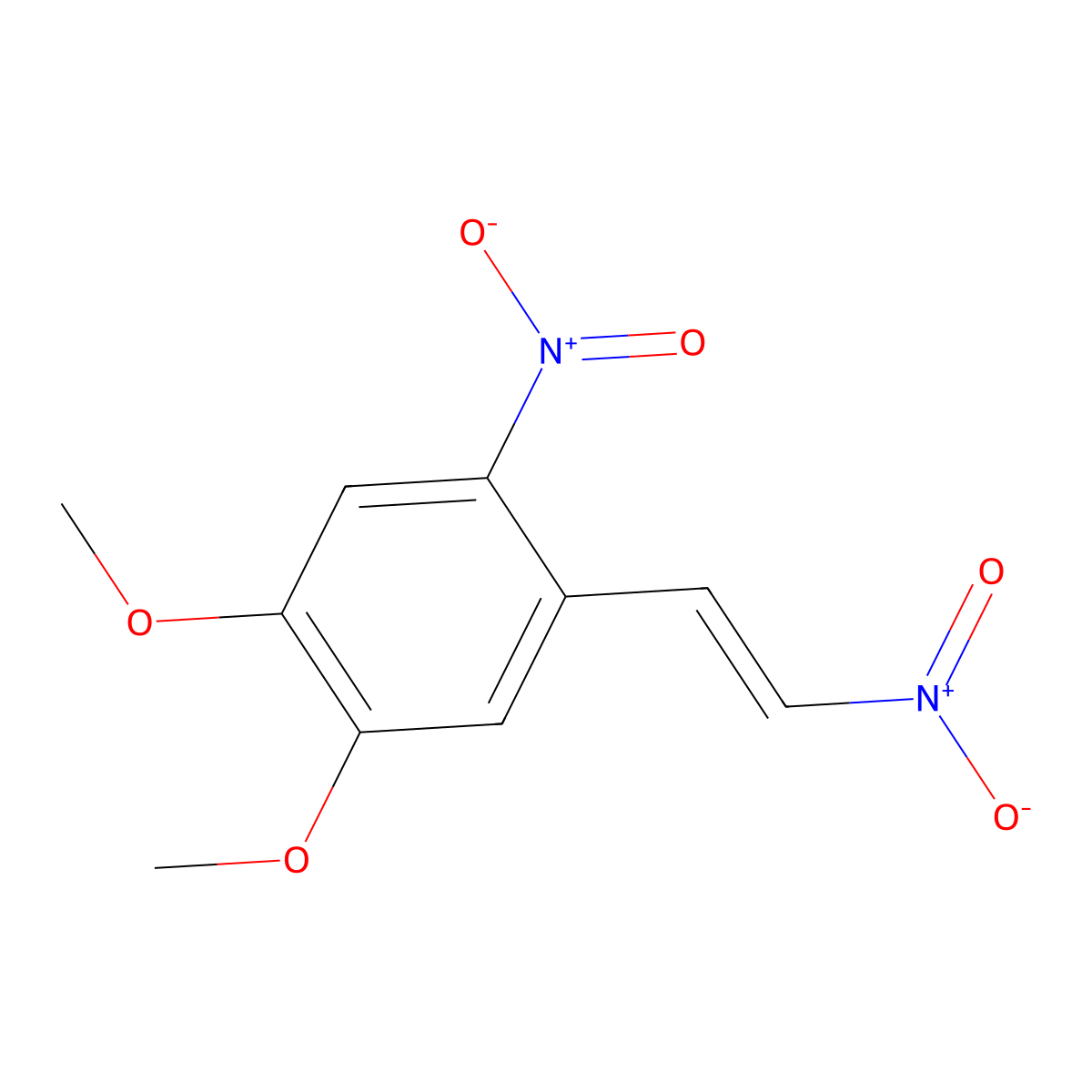 1,2-Dimethoxy-4-nitro-5-(2-nitroethenyl)benzene molecular structure, CAS 16551-84-1