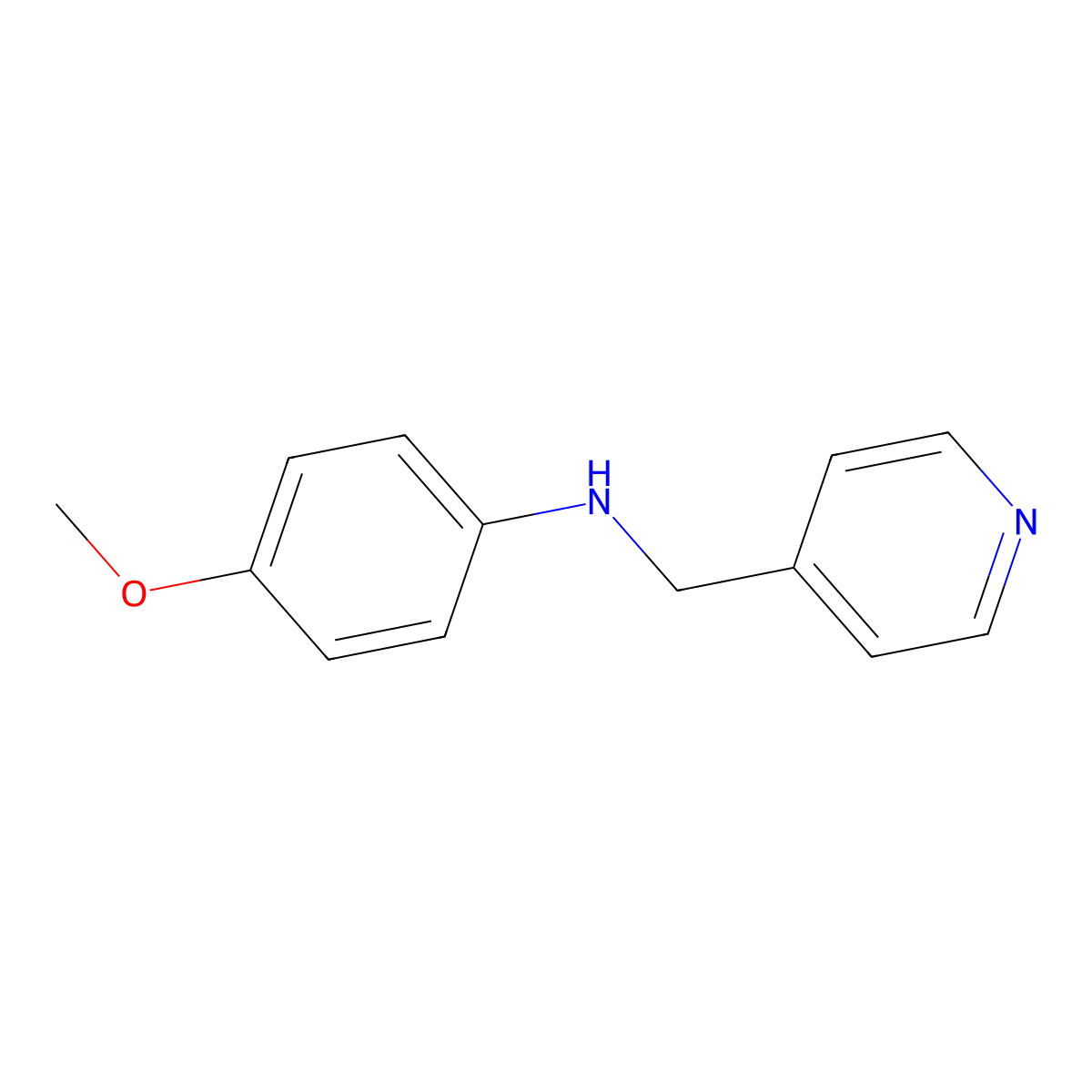 4-methoxy-N-(pyridin-4-ylmethyl)aniline molecular structure, CAS 16552-49-1