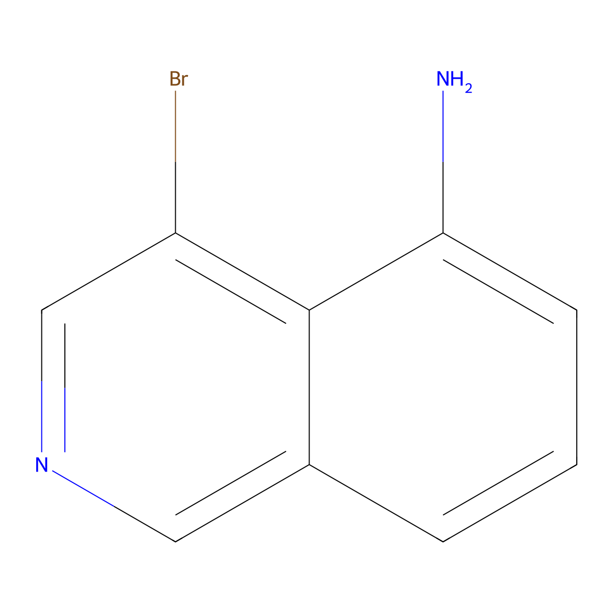 4-Bromoisoquinolin-5-amine molecular structure, CAS 16552-65-1