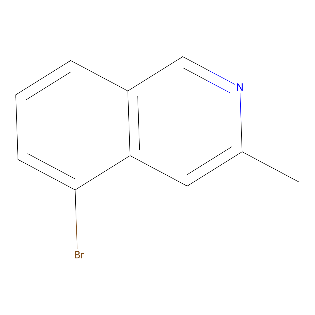 5-Bromo-3-methylisoquinoline molecular structure, CAS 16552-67-3