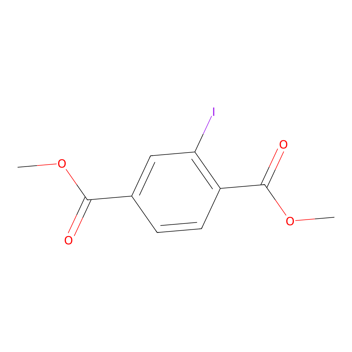 Dimethyl iodoterephthalate molecular structure, CAS 165534-79-2