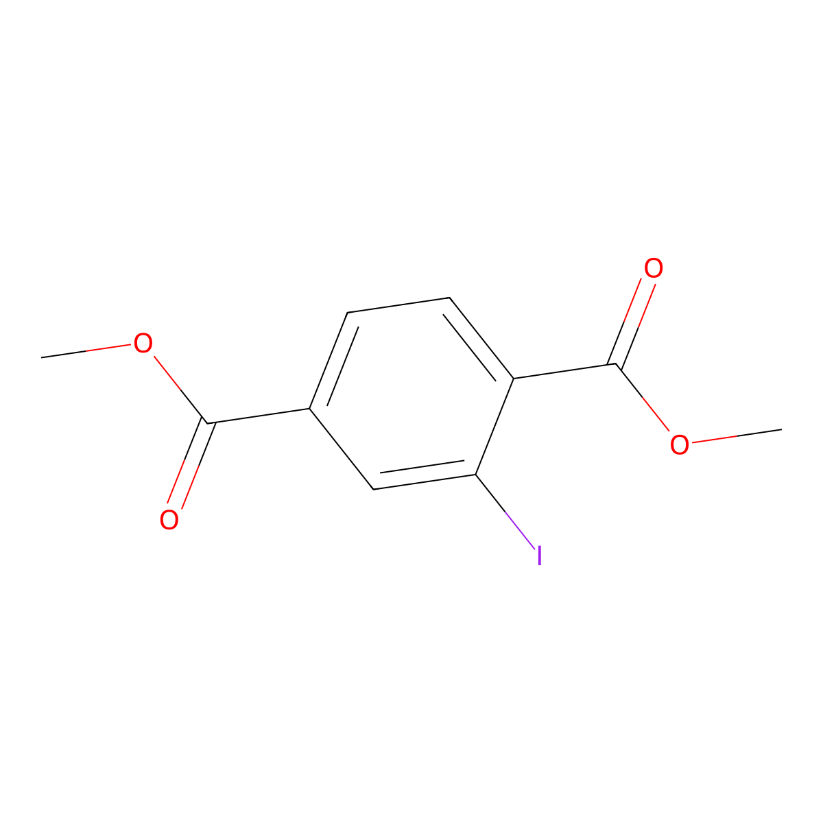 Dimethyl iodoterephthalate molecular structure, CAS 165534-79-2