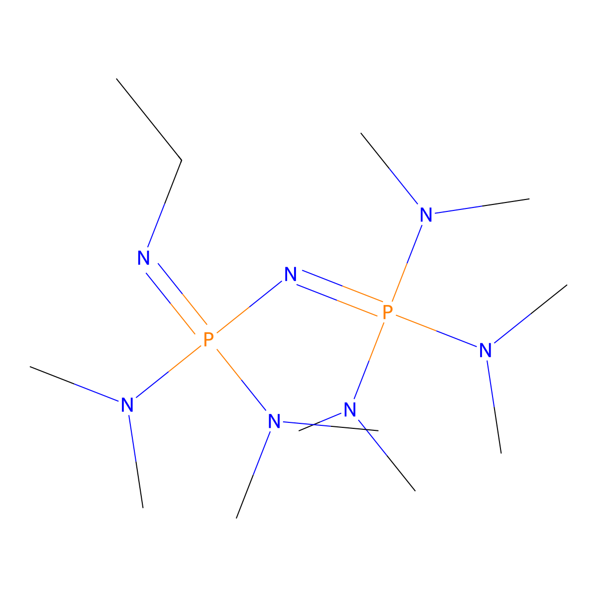 2,N'3,N'3,N3,N3,N'5,N'5,N5,N5-nonamethyl-2,4,6-triaza-3lambda5,5lambda5-diphosphaocta-3,5-diene-3,3,5,5-tetramine molecular structure, CAS 165535-45-5