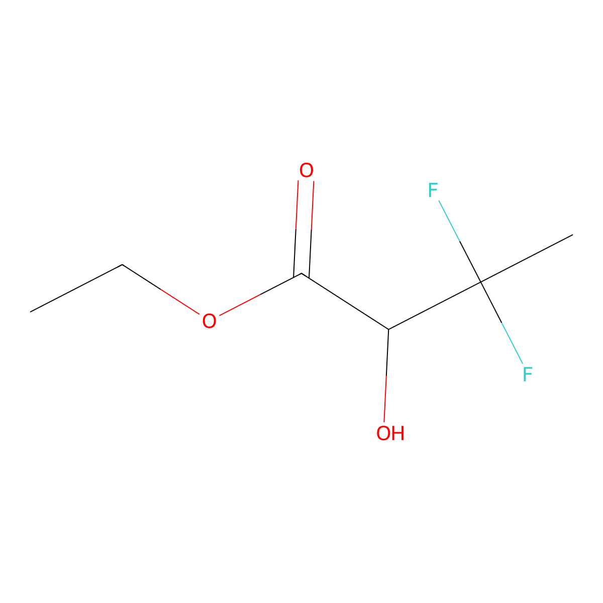3,3-Difluoro-2-hydroxybutanoic Acid Ethyl Ester molecular structure, CAS 165544-31-0
