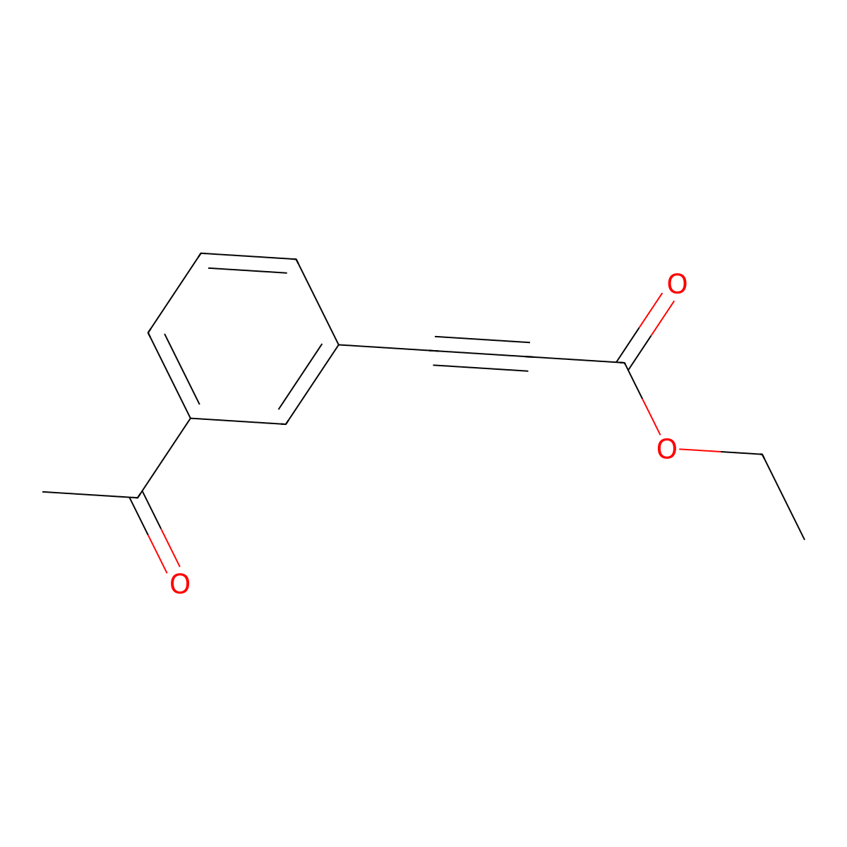 Ethyl 3-(3-acetylphenyl)-2-propynoate molecular structure, CAS 1655487-74-3