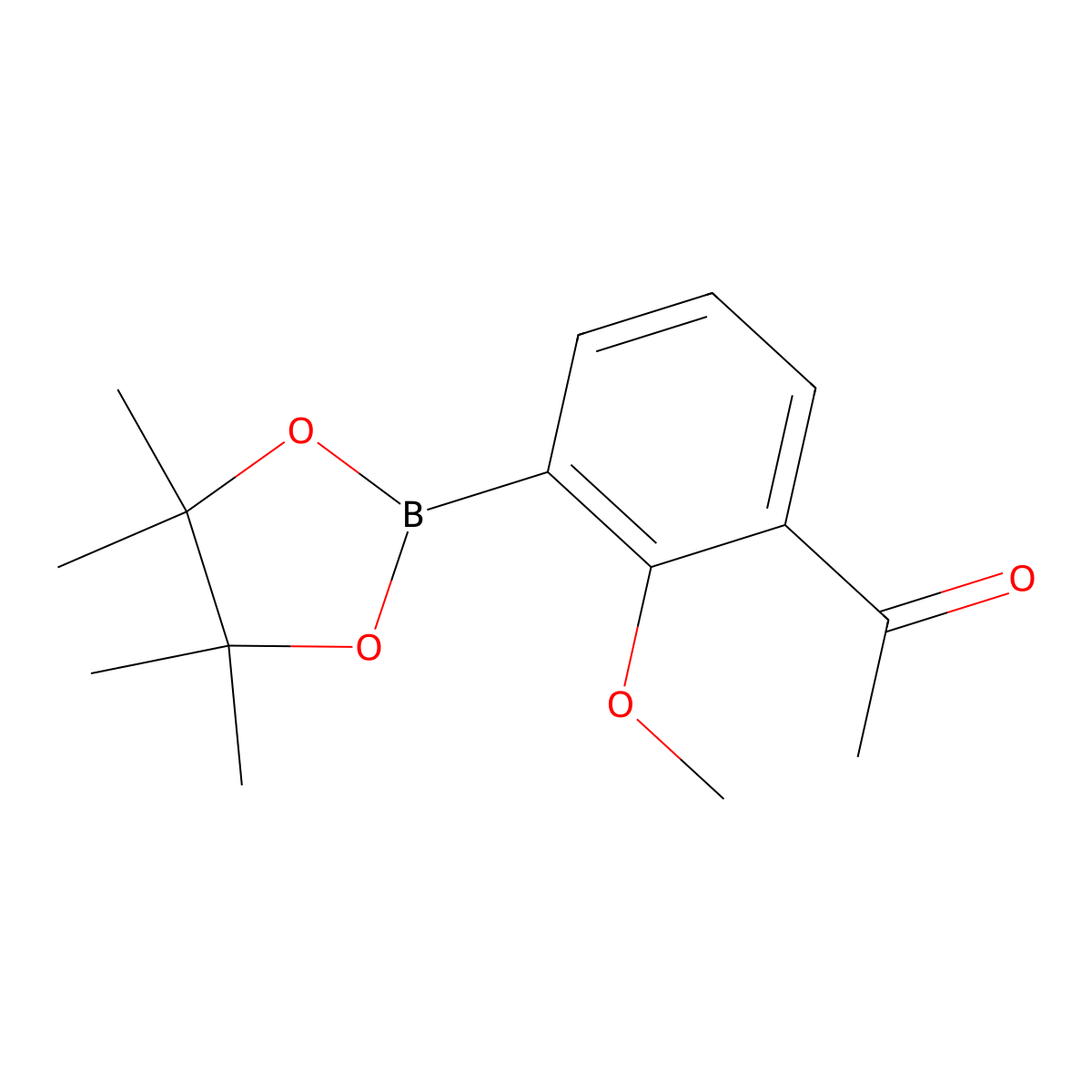 1-(2-Methoxy-3-(4,4,5,5-tetramethyl-1,3,2-dioxaborolan-2-yl)phenyl)ethanone molecular structure, CAS 1655495-99-0