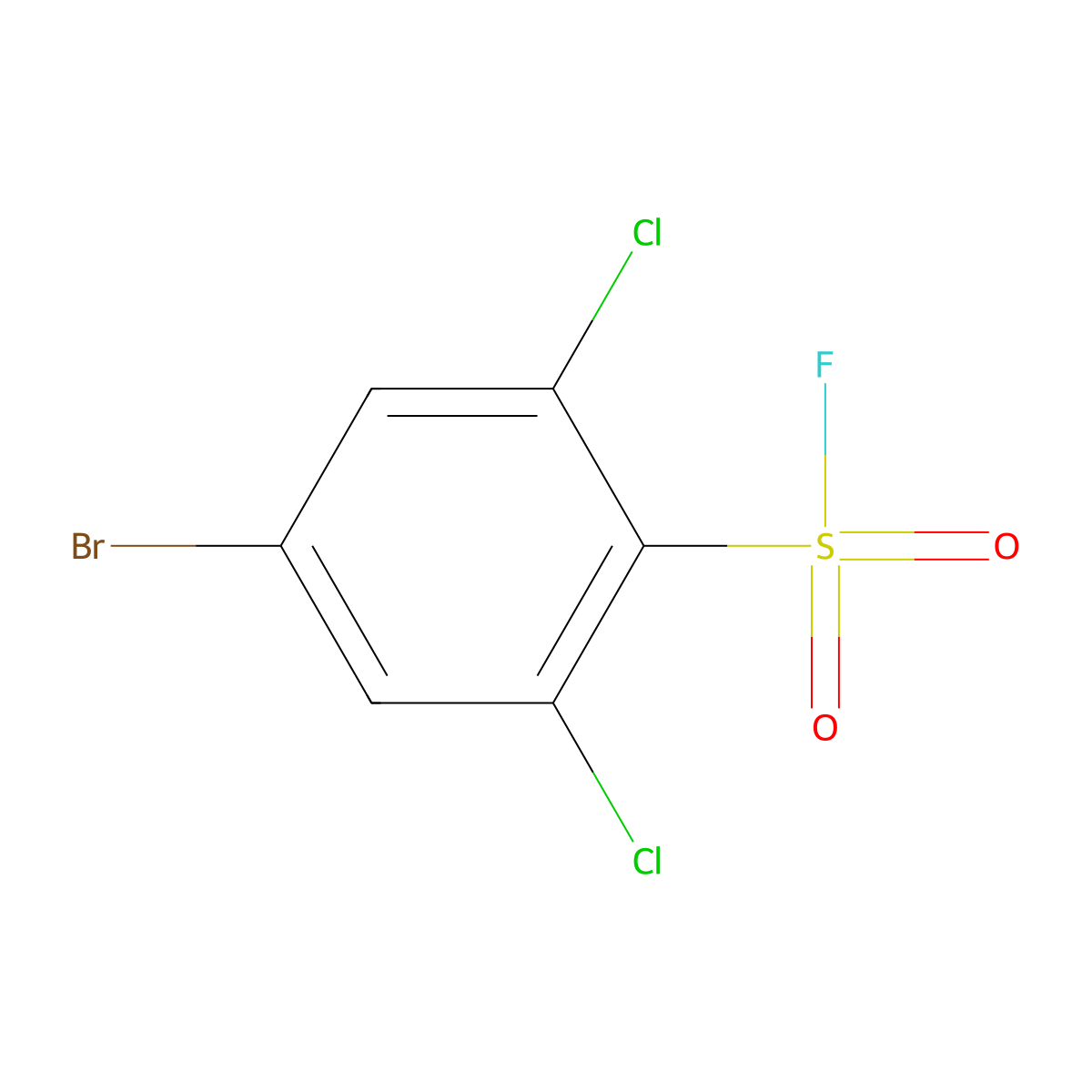 4-Bromo-2,6-dichlorobenzene-1-sulfonyl fluoride molecular structure, CAS 1655498-07-9