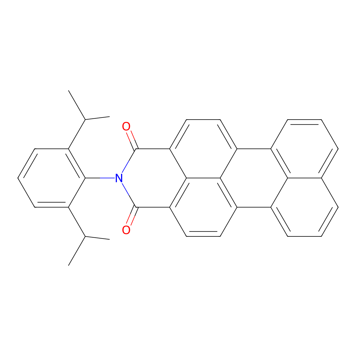 2-(2,6-Diisopropylphenyl)-1H-benzo[10,5]anthra[2,1,9-def]isoquinoline-1,3(2H)-dione molecular structure, CAS 165550-61-8