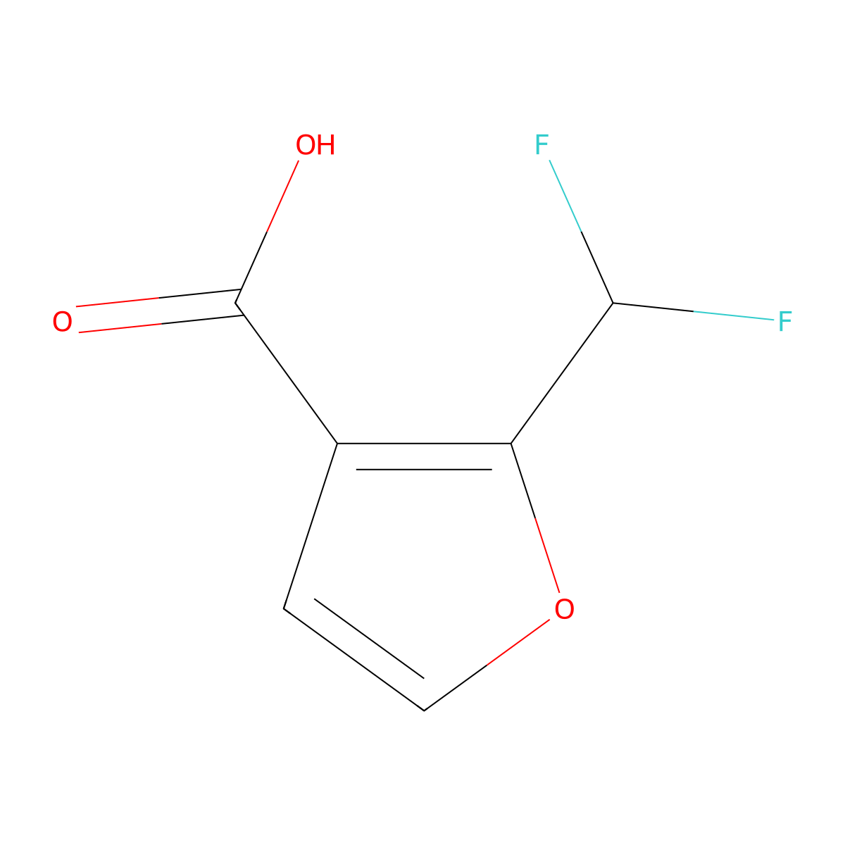 2-(Difluoromethyl)furan-3-carboxylic acid molecular structure, CAS 1655558-07-8