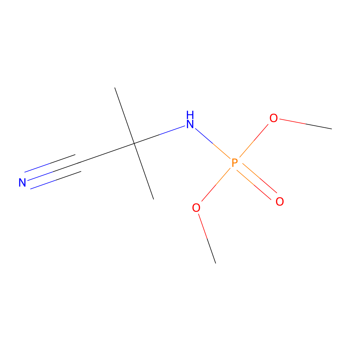 Dimethyl (2-cyanopropan-2-yl)phosphoramidate molecular structure, CAS 165556-02-5