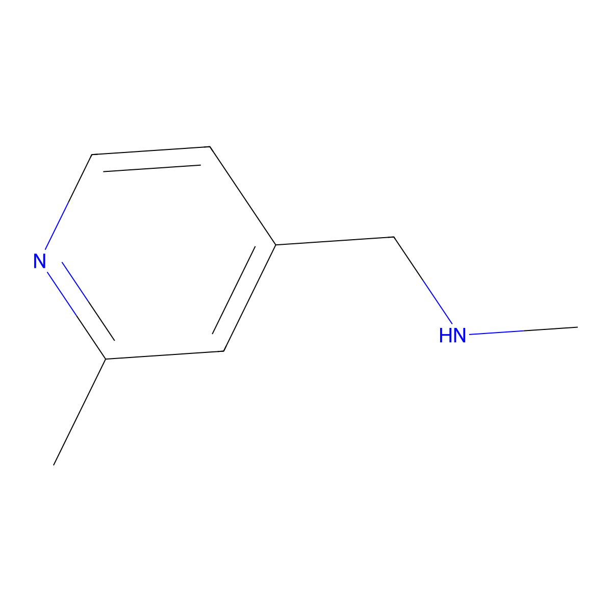 N-methyl-1-(2-methylpyridin-4-yl)methanamine molecular structure, CAS 165558-79-2