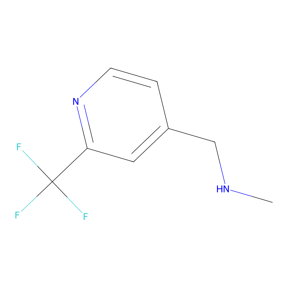 N-Methyl-2-(trifluoromethyl)-4-pyridinemethanamine molecular structure, CAS 165558-80-5