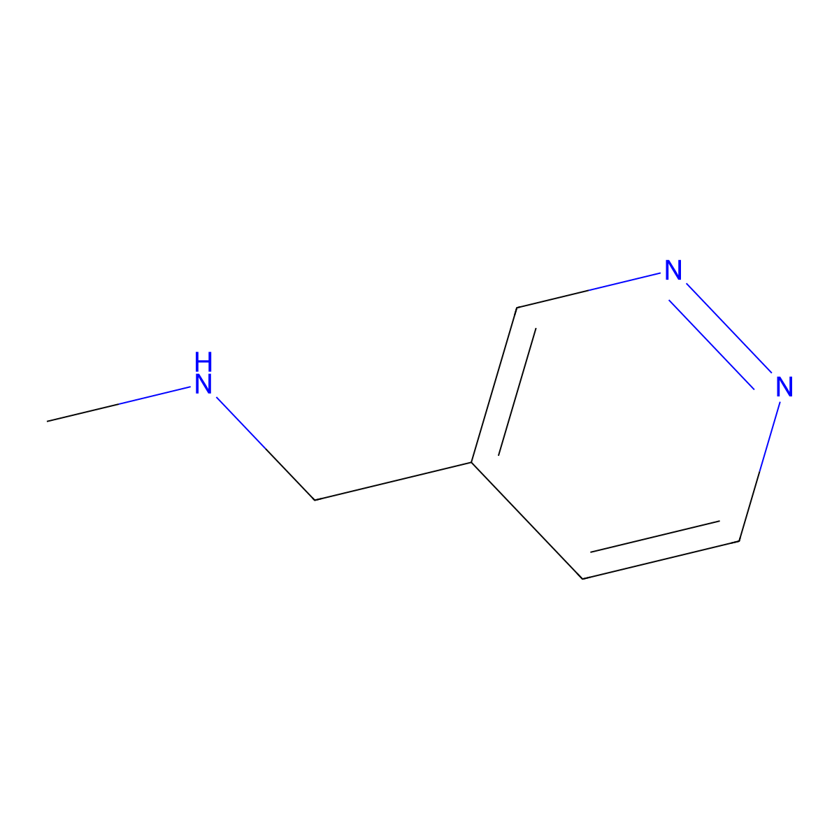 N-methyl-1-pyridazin-4-ylmethanamine molecular structure, CAS 165558-81-6