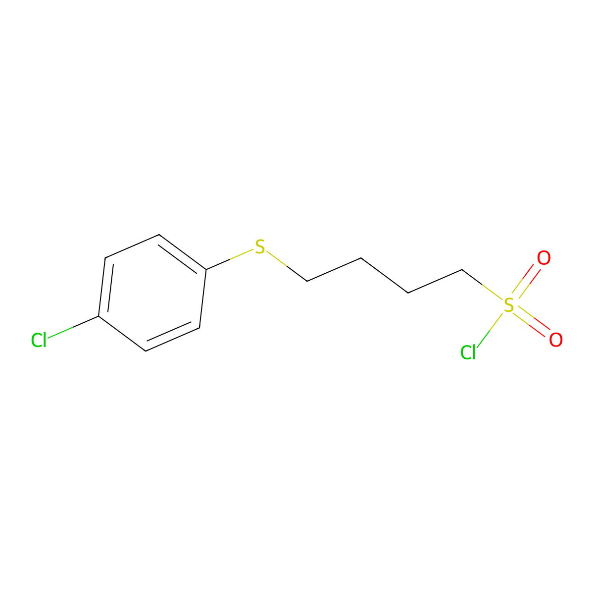 4-[(4-Chlorophenyl)sulfanyl]butane-1-sulfonyl chloride molecular structure, CAS 165590-45-4