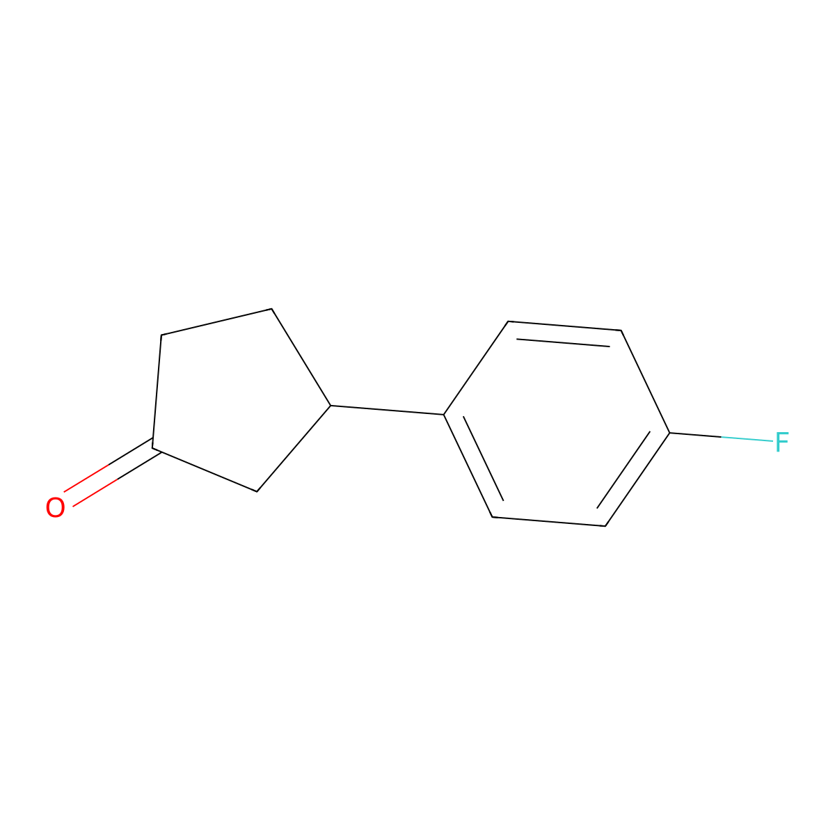3-(4-Fluorophenyl)cyclopentan-1-one molecular structure, CAS 165591-10-6