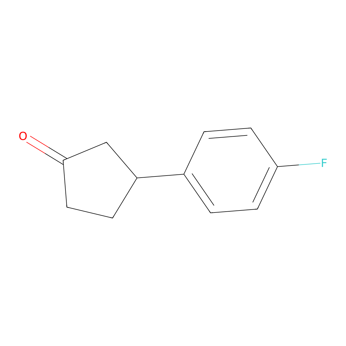 3-(4-Fluorophenyl)cyclopentan-1-one molecular structure, CAS 165591-10-6