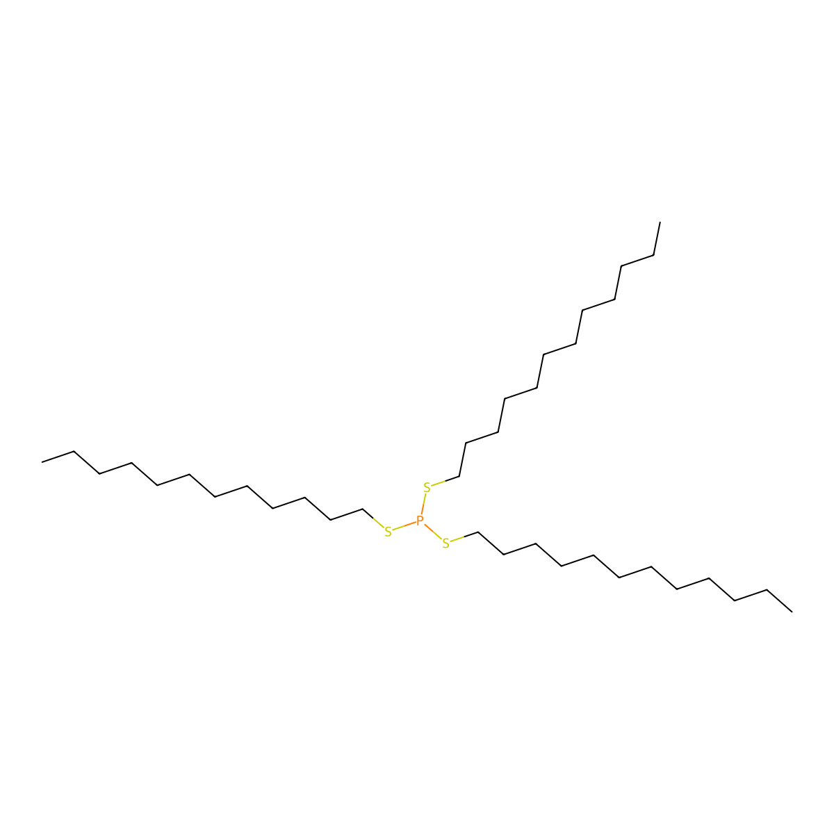 Trilauryl trithiophosphite molecular structure, CAS 1656-63-9