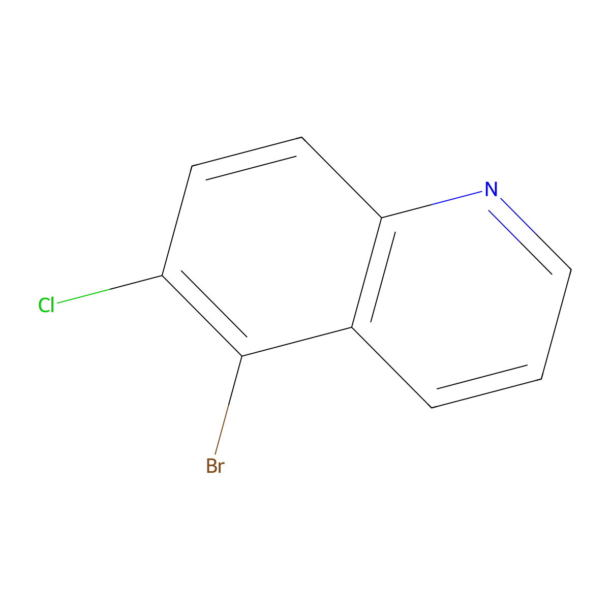 5-Bromo-6-chloroquinoline molecular structure, CAS 16560-60-4