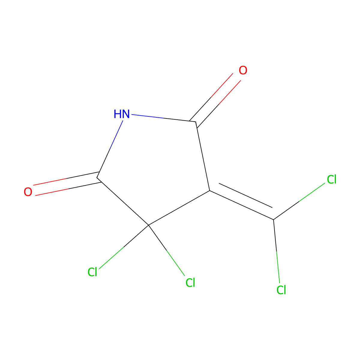 3,3-Dichloro-4-(dichloromethylene)-2,5-pyrrolidinedione molecular structure, CAS 165606-93-9