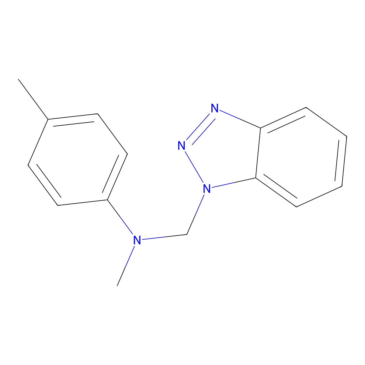 N-(1H-1,2,3-Benzotriazol-1-ylmethyl)-N,4-dimethylaniline molecular structure, CAS 165607-04-5