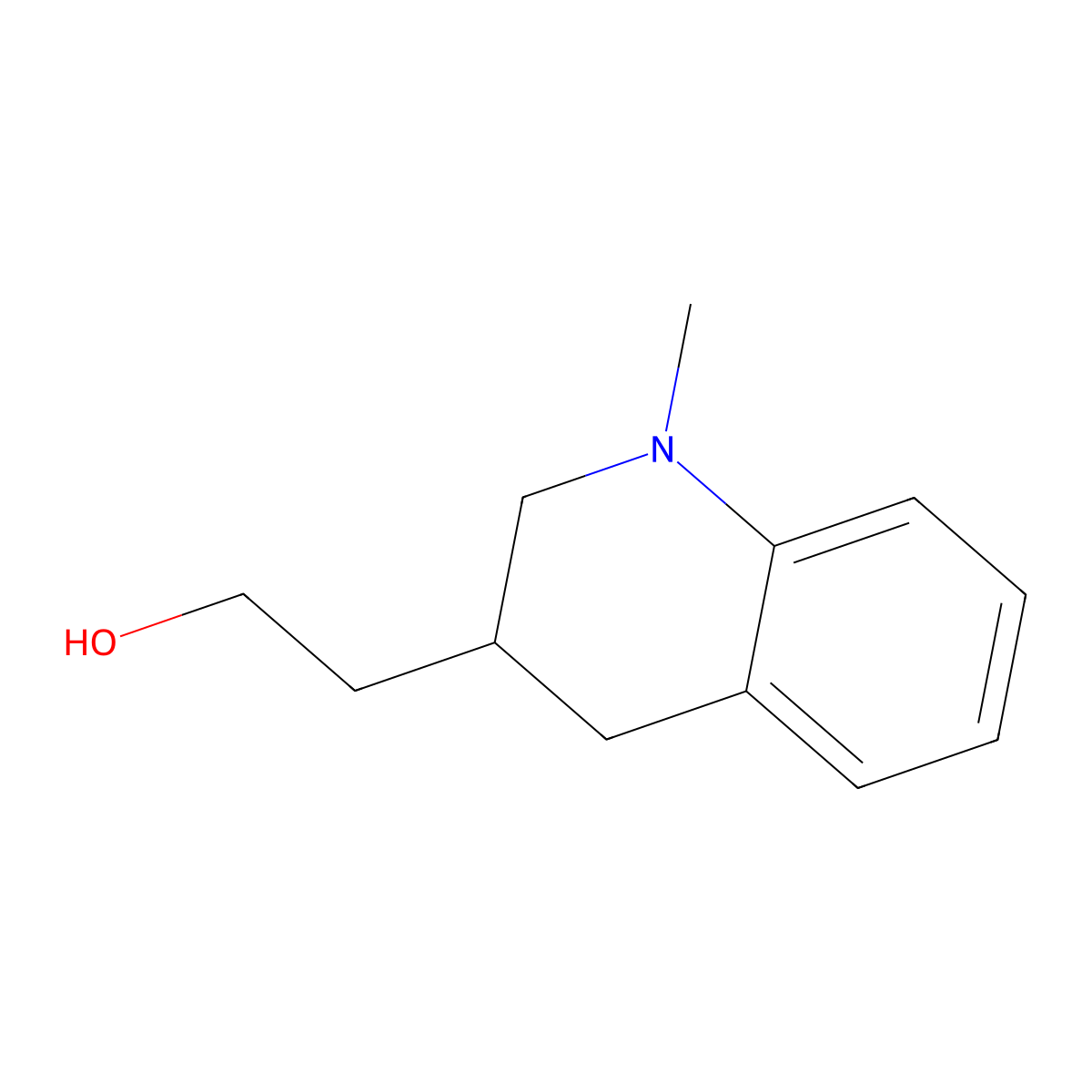 2-(1-Methyl-1,2,3,4-tetrahydroquinolin-3-yl)ethan-1-ol molecular structure, CAS 165607-27-2