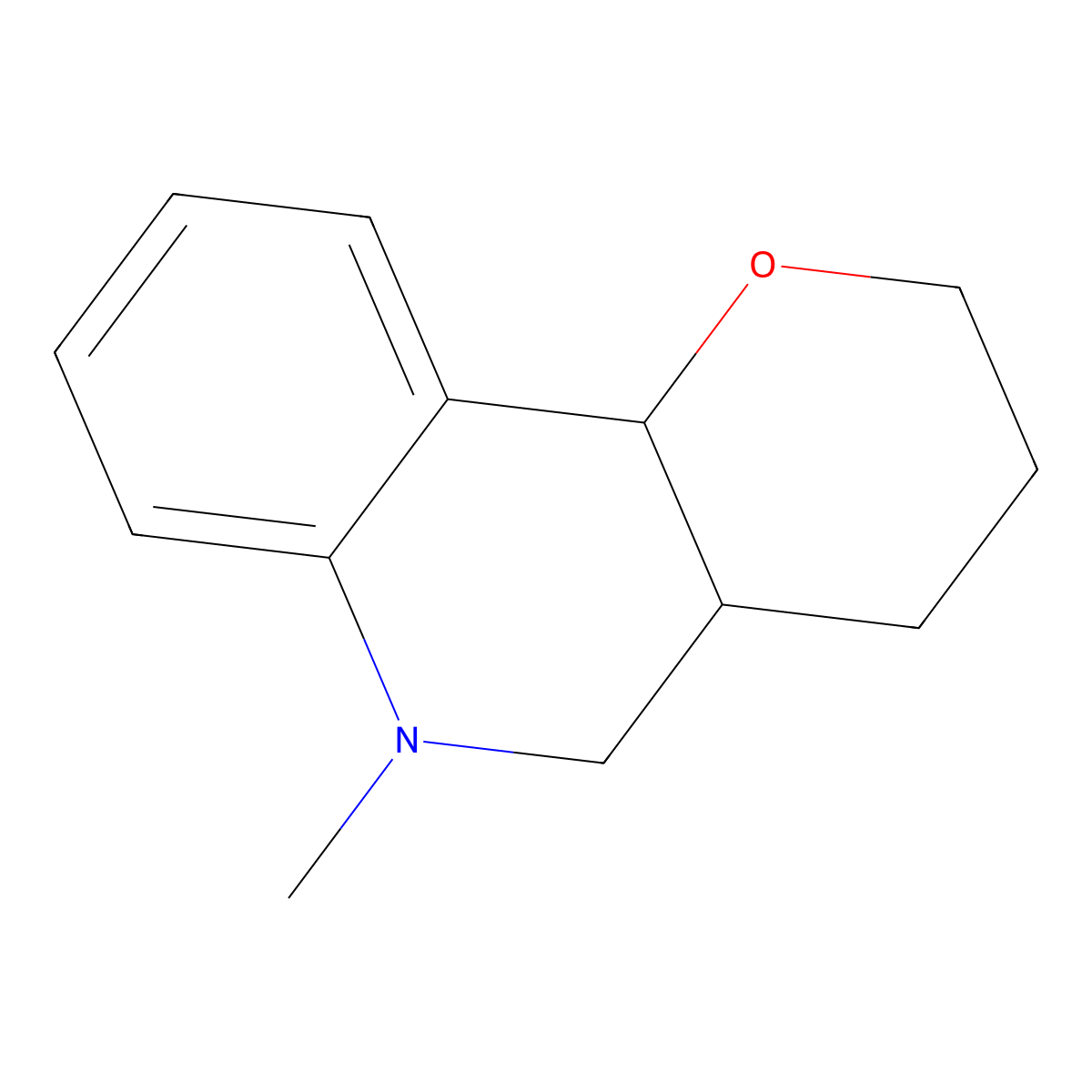 6-Methyl-3,4,4a,5,6,10b-hexahydro-2H-pyrano[3,2-c]quinoline molecular structure, CAS 165607-31-8