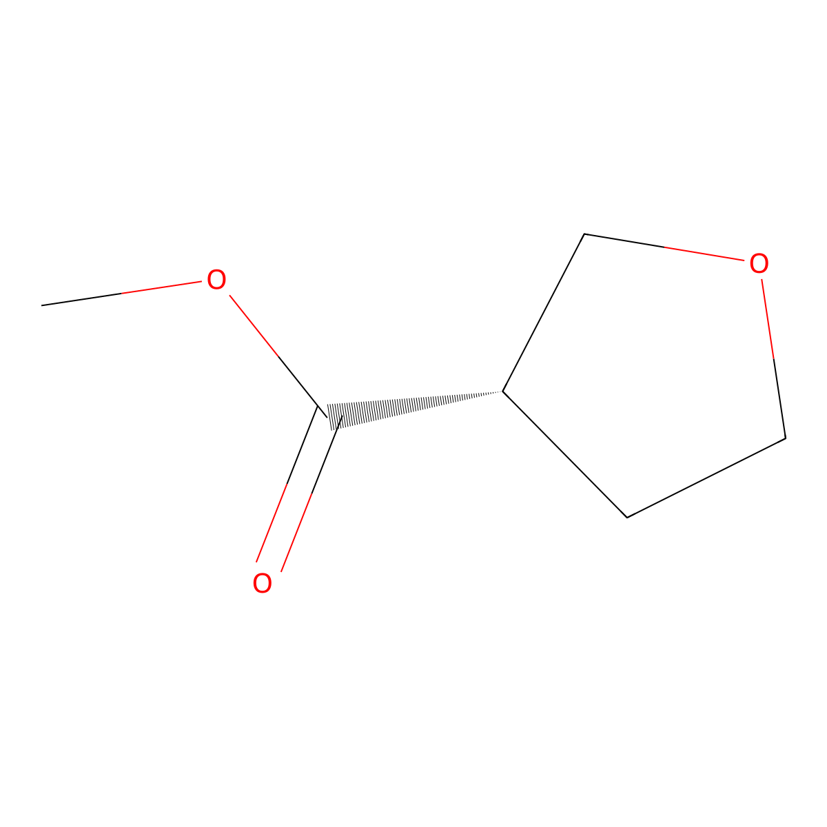 (S)-Methyl tetrahydrofuran-3-carboxylate molecular structure, CAS 165611-33-6