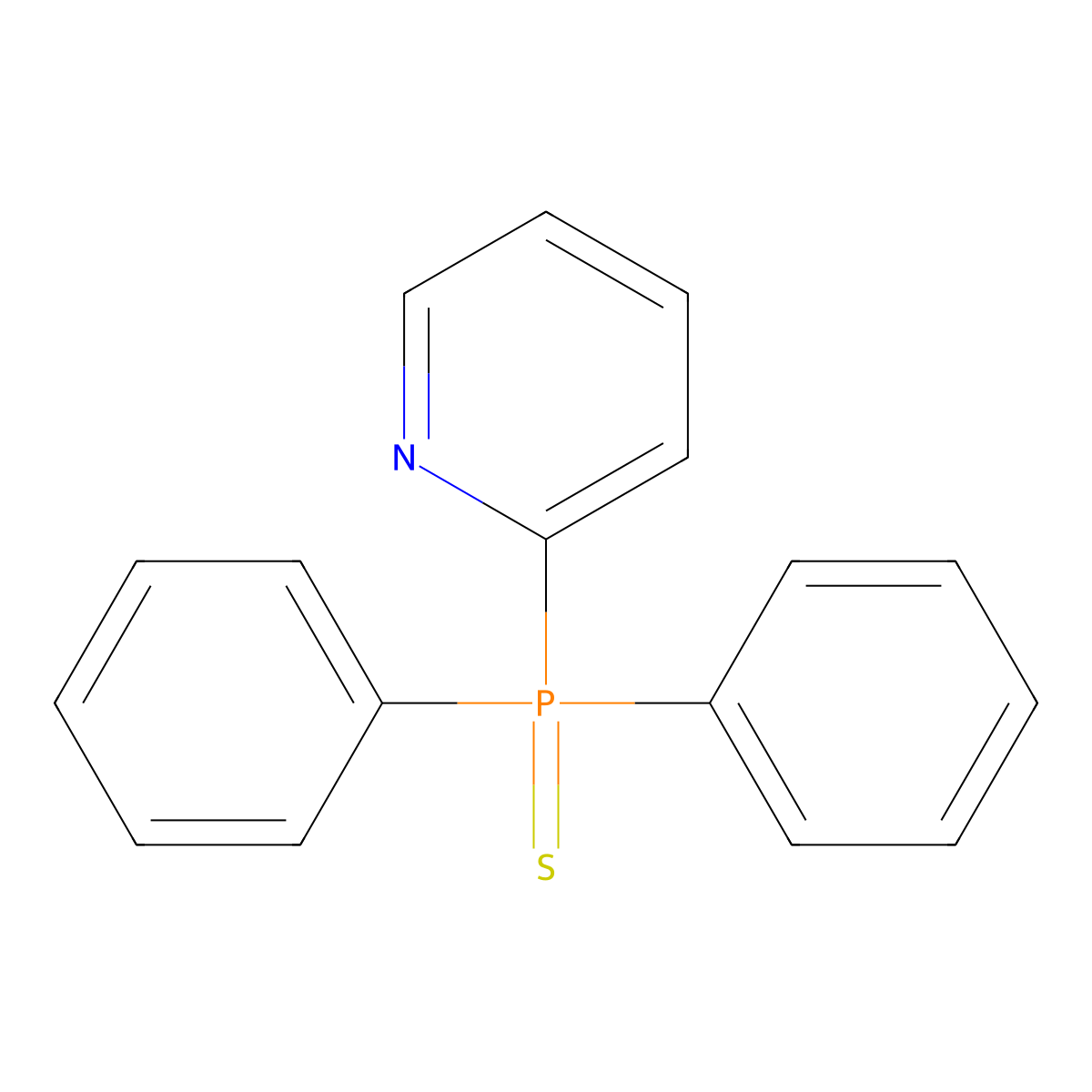 Pyridine, 2-(diphenylphosphinothioyl)- molecular structure, CAS 165612-55-5