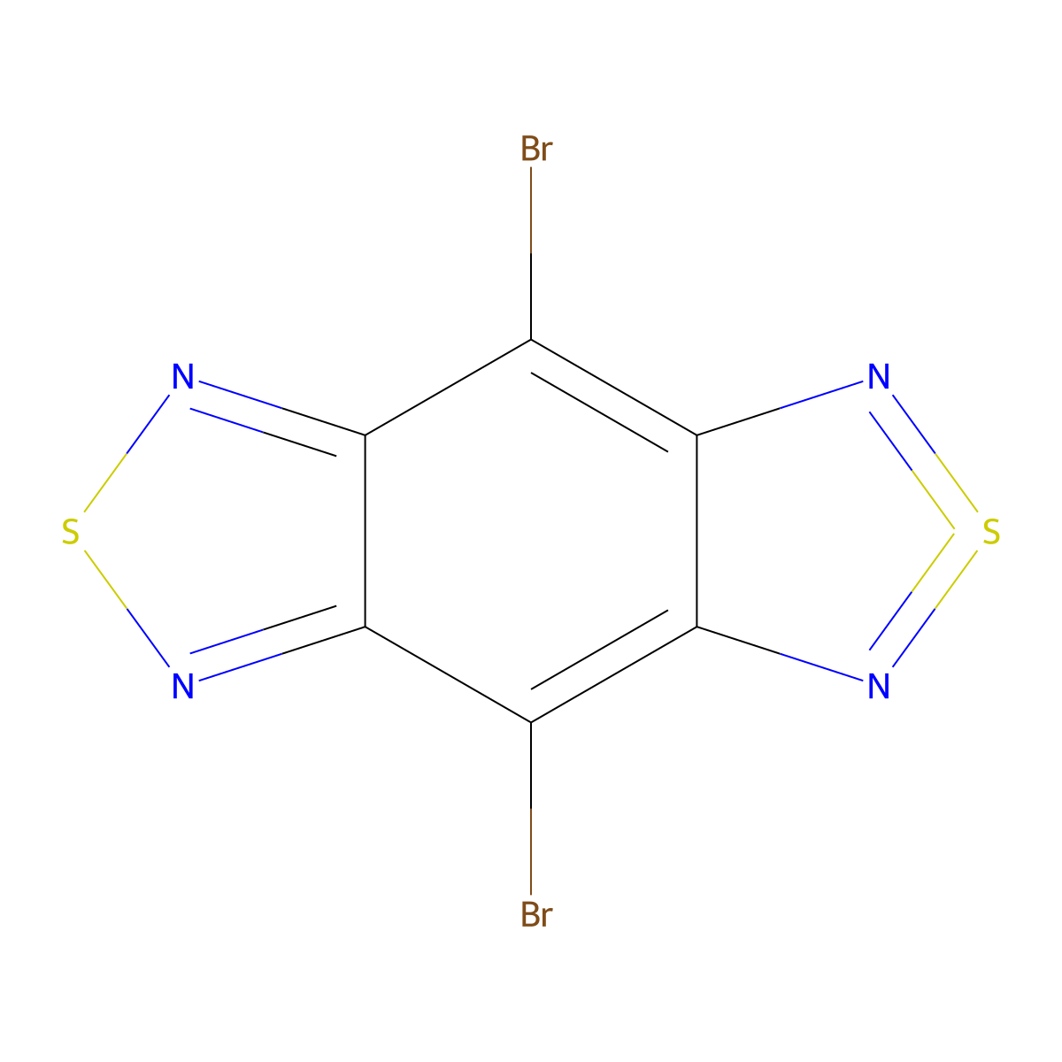 4,8-Dibromobenzo[1,2-c:4,5-c']bis([1,2,5]thiadiazole) molecular structure, CAS 165617-59-4