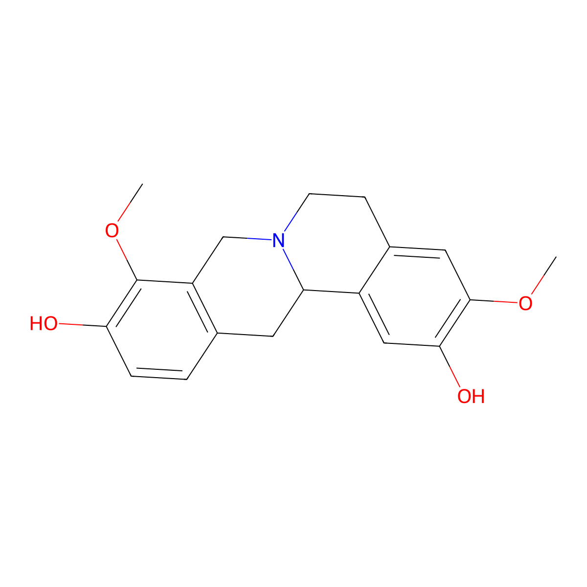 Stepholidine molecular structure, CAS 16562-13-3