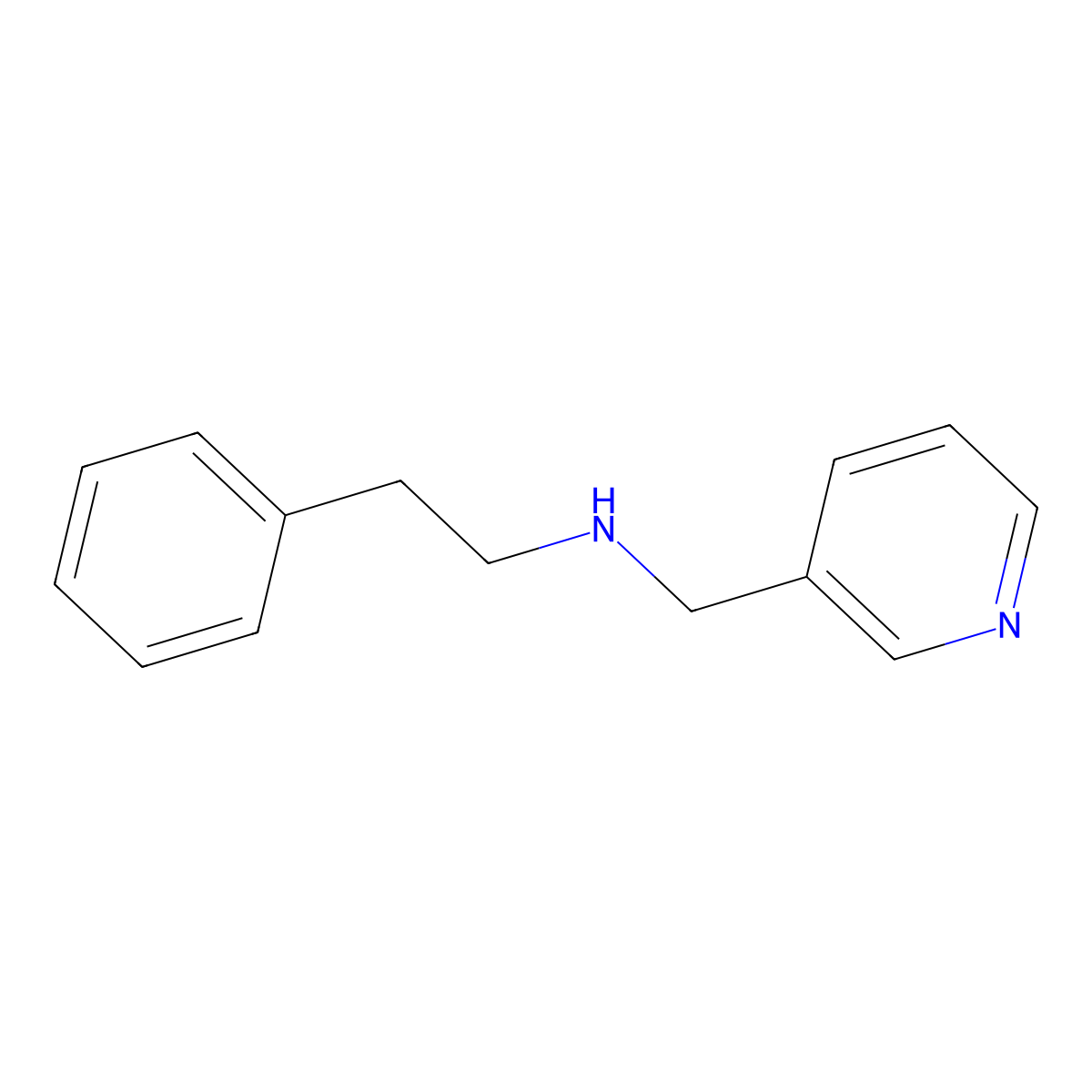 Phenethyl-pyridin-3-ylmethyl-amine molecular structure, CAS 16562-17-7