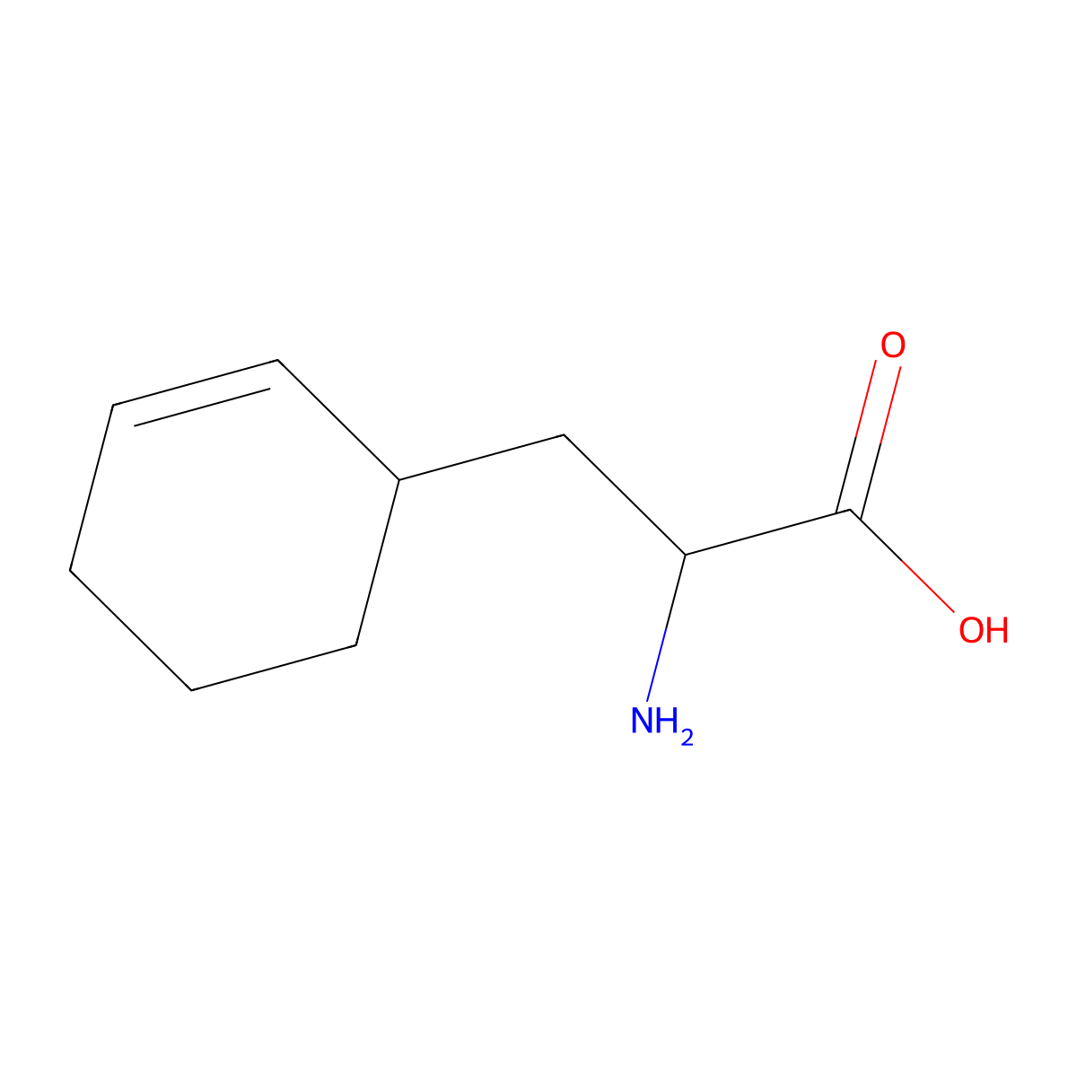 2-Amino-3-(cyclohex-2-en-1-yl)propanoic acid molecular structure, CAS 16562-82-6