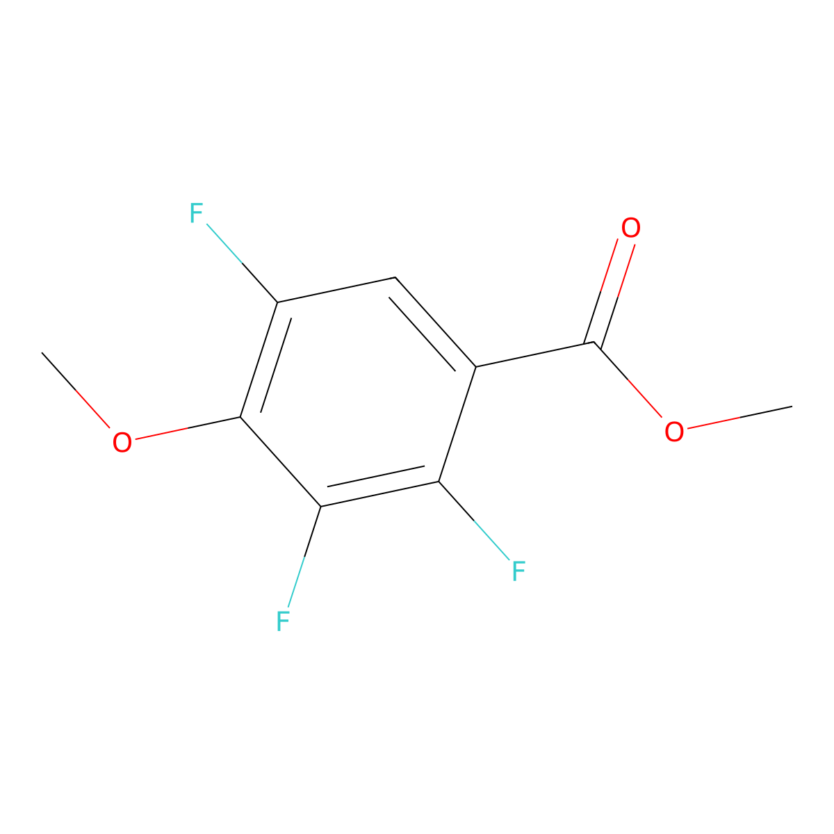 Methyl 2,3,5-trifluoro-4-methoxybenzoate molecular structure, CAS 1656263-44-3