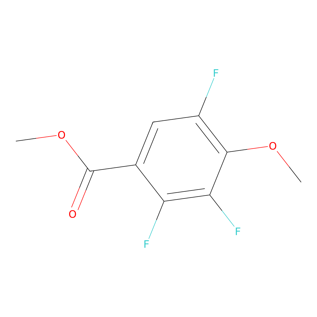 Methyl 2,3,5-trifluoro-4-methoxybenzoate molecular structure, CAS 1656263-44-3