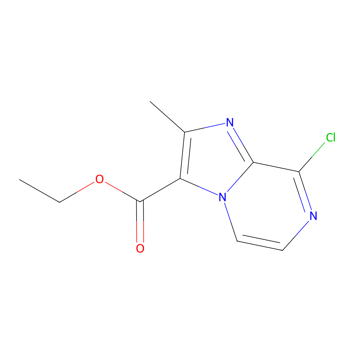 Ethyl 8-chloro-2-methylimidazo[1,2-a]pyrazine-3-carboxylate molecular structure, CAS 1656281-16-1