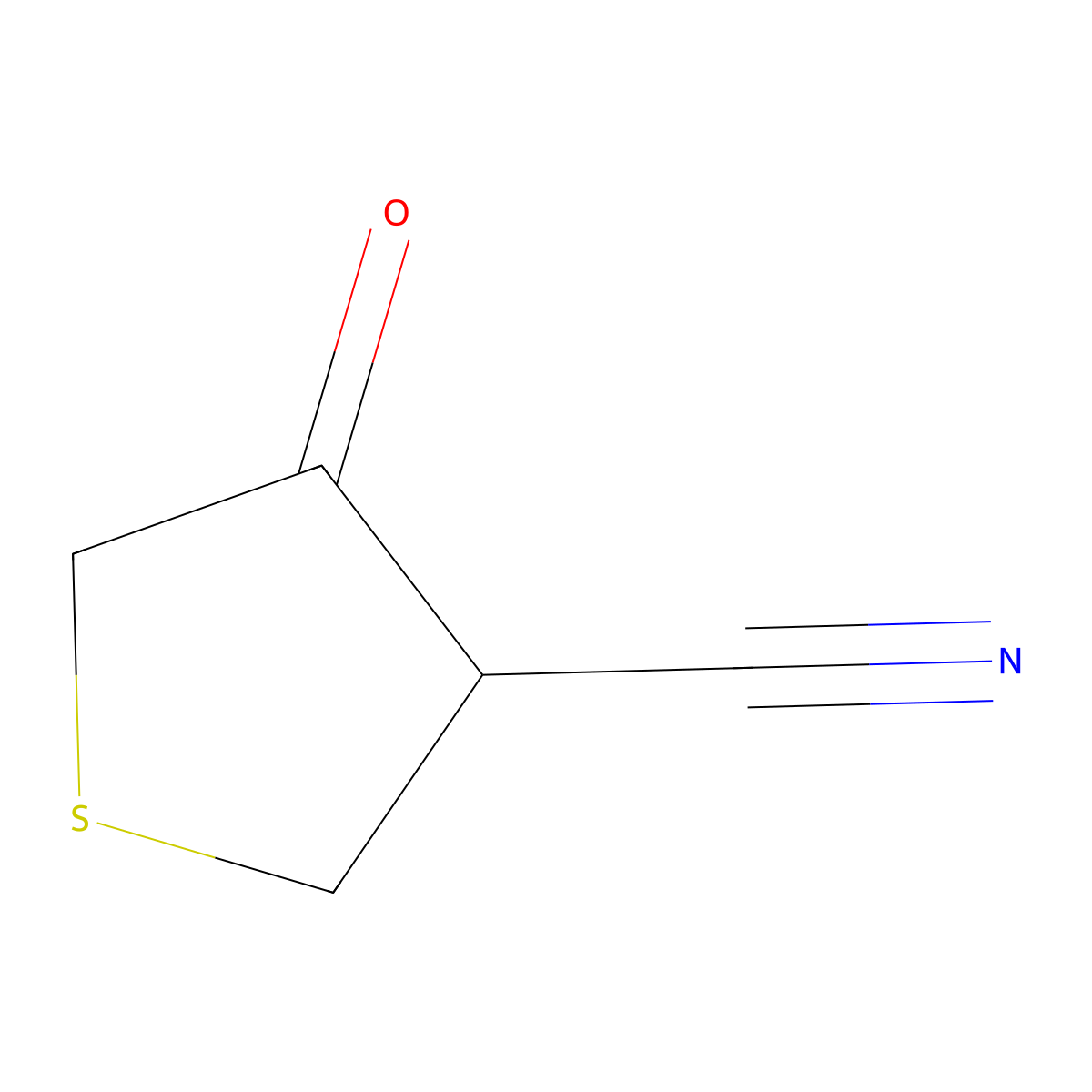 4-Oxothiolane-3-carbonitrile molecular structure, CAS 16563-14-7