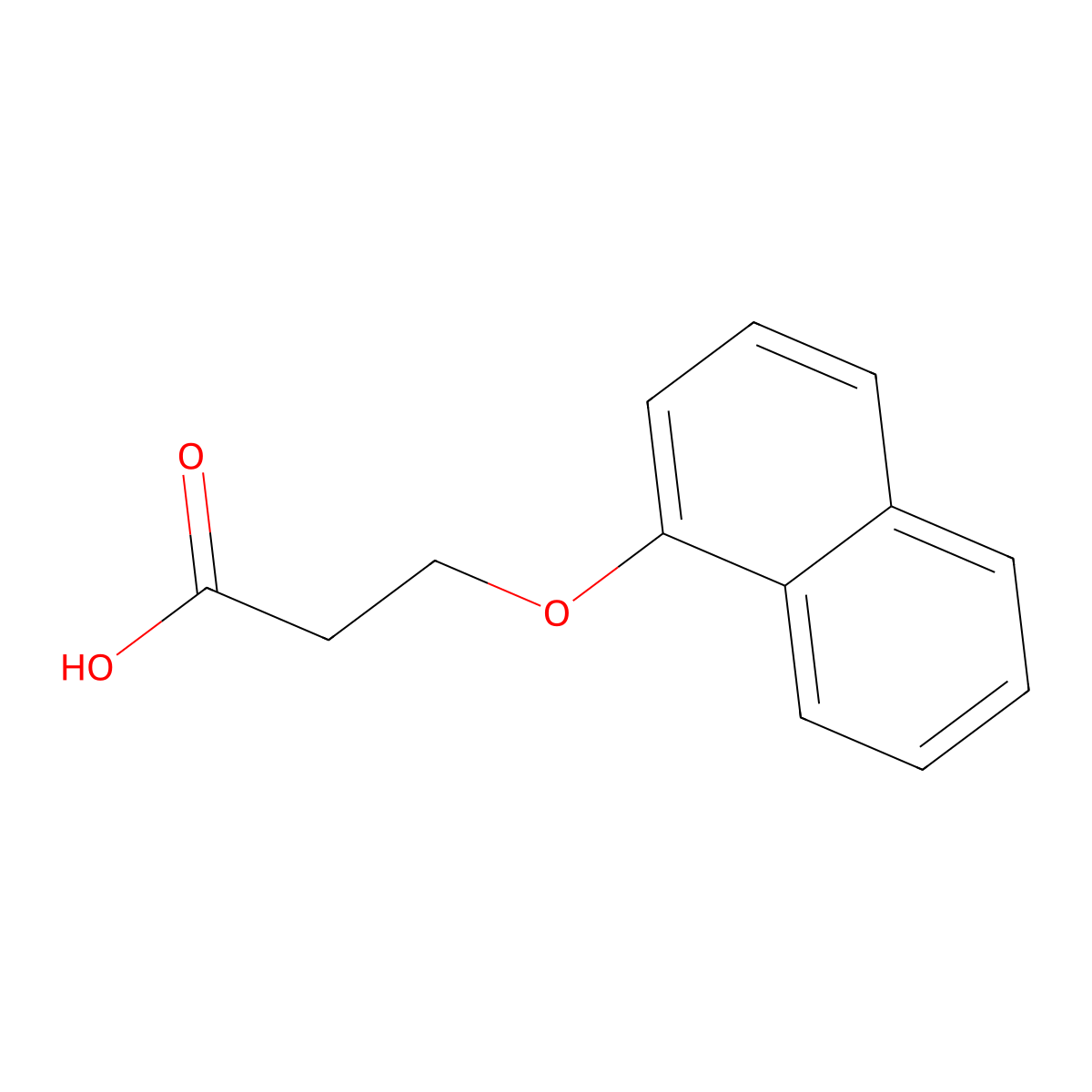 3-(1-Naphthoxy)propionic acid molecular structure, CAS 16563-41-0
