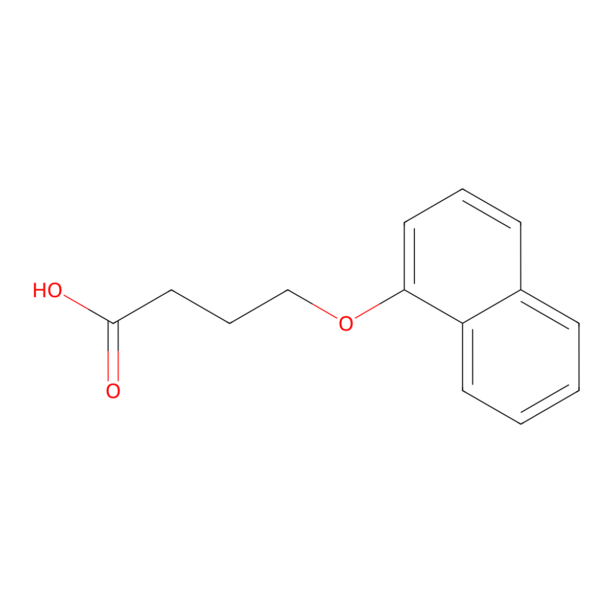 4-(1-Naphthyloxy)butanoic acid molecular structure, CAS 16563-45-4