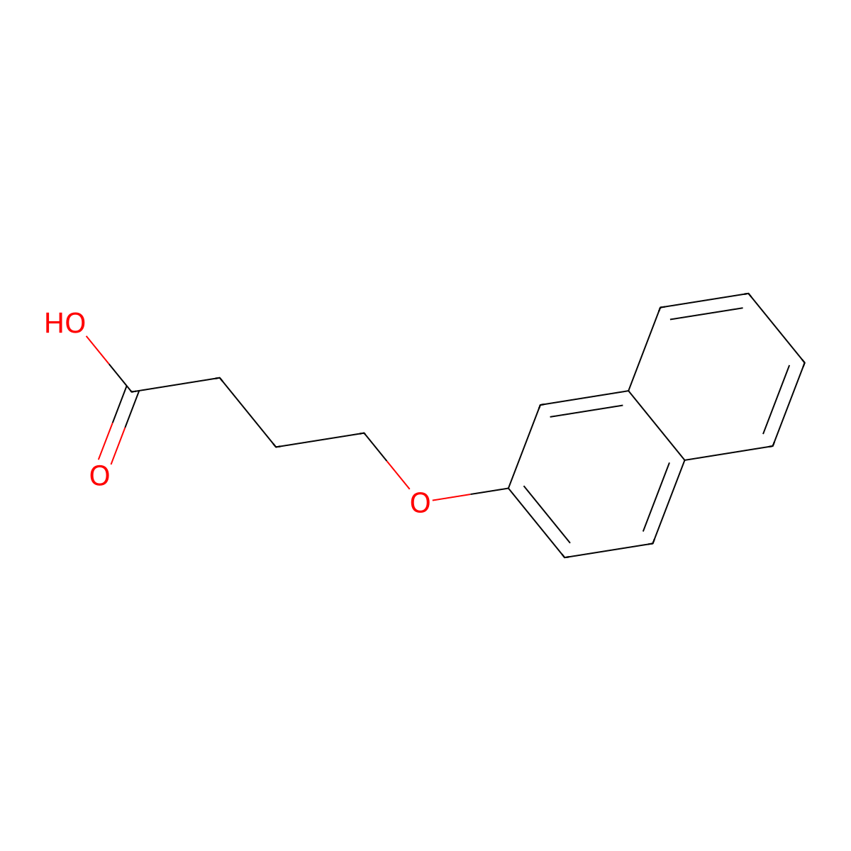 4-(Naphthalen-2-yloxy)butanoic acid molecular structure, CAS 16563-48-7
