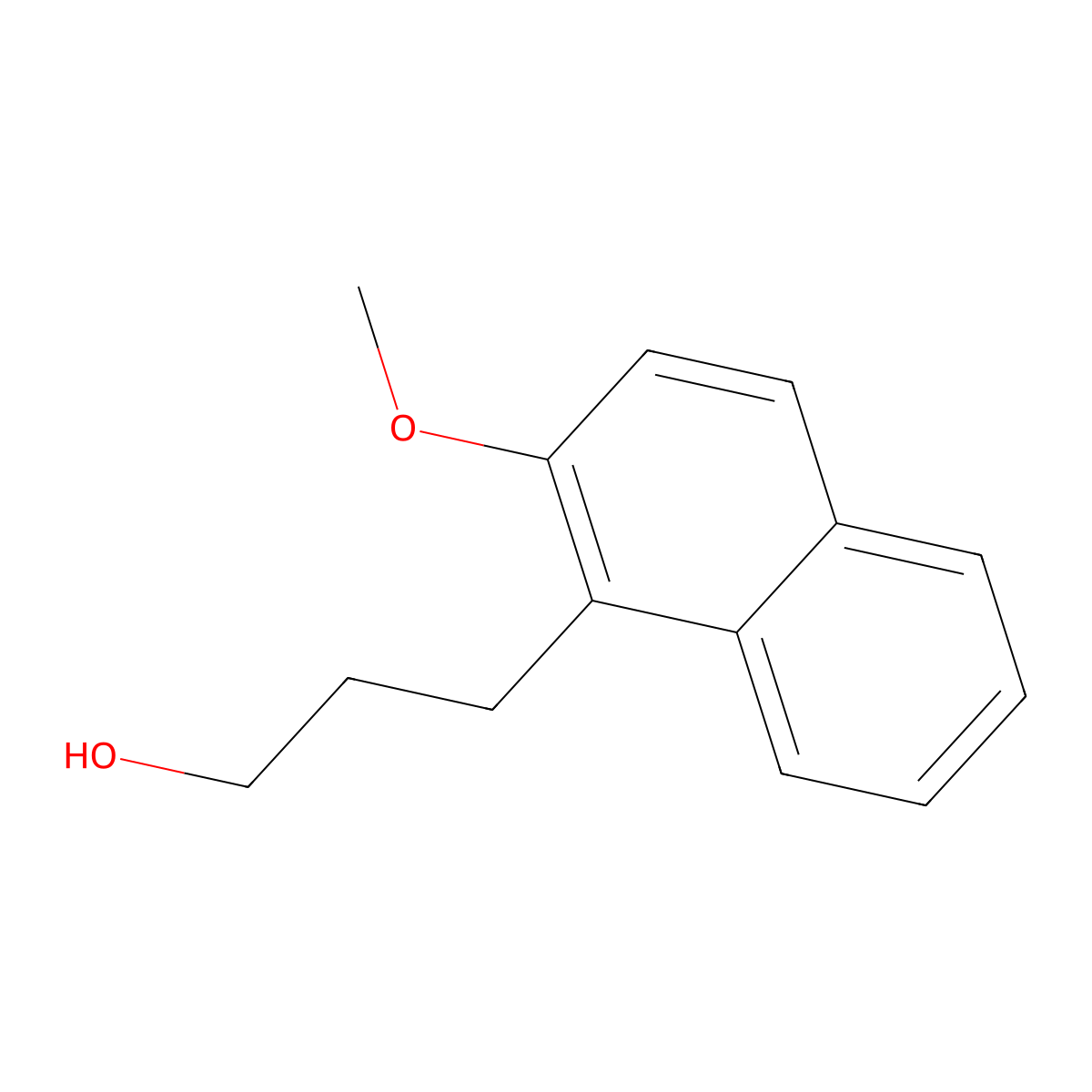 3-(2-Methoxynaphthalen-1-yl)propan-1-ol molecular structure, CAS 16563-54-5