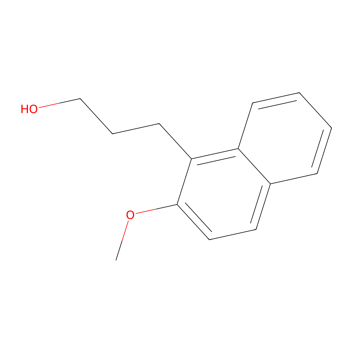 3-(2-Methoxynaphthalen-1-yl)propan-1-ol molecular structure, CAS 16563-54-5