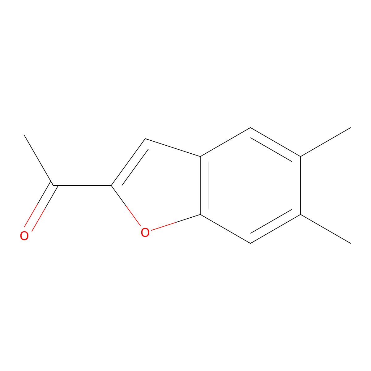 1-(5,6-Dimethyl-1-benzofuran-2-yl)ethan-1-one molecular structure, CAS 16563-98-7
