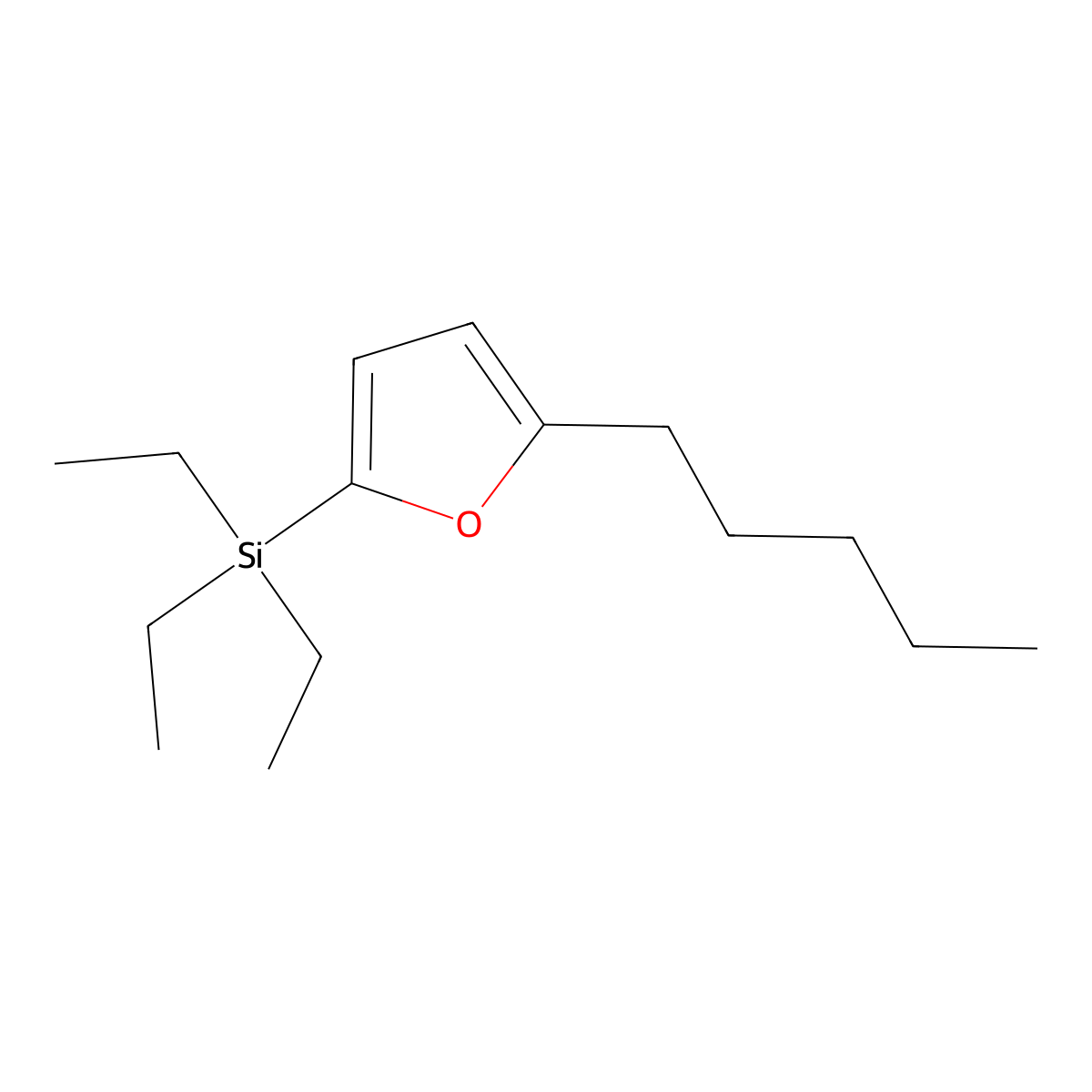 Triethyl(5-pentylfuran-2-yl)silane molecular structure, CAS 1656300-62-7
