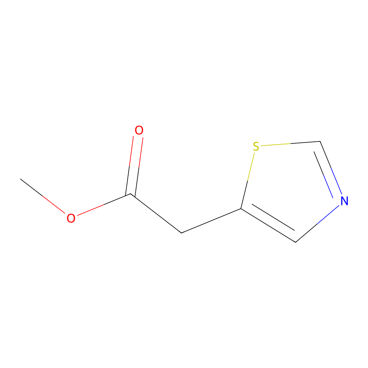 Methyl 2-(1,3-thiazol-5-yl)acetate molecular structure, CAS 16565-78-9